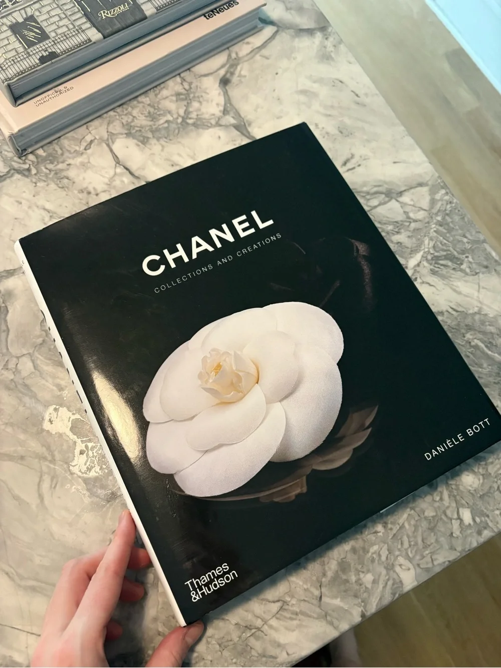 CHANEL Black Coffee Table Book with White Camellia